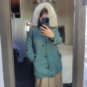 Gap faux fur hooded parka